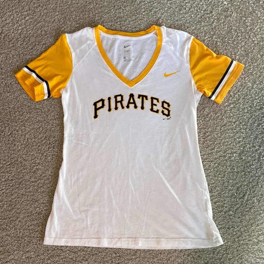 NIKE Pittsburgh Pirates V Neck T Shirt MLB